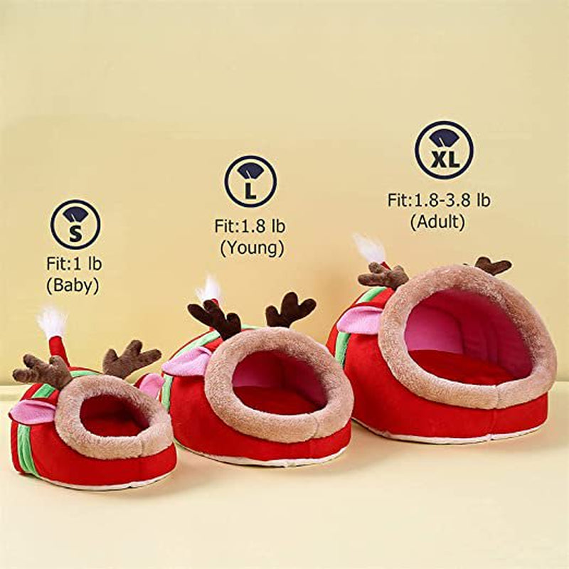 Pet Nest, Cute Cartoon Animal Shape Small Pet Bed Cage Accessories Habitat Nest for Hamster Hedgehog Guinea Pig Animals & Pet Supplies > Pet Supplies > Small Animal Supplies > Small Animal Habitats & Cages Hirigin   