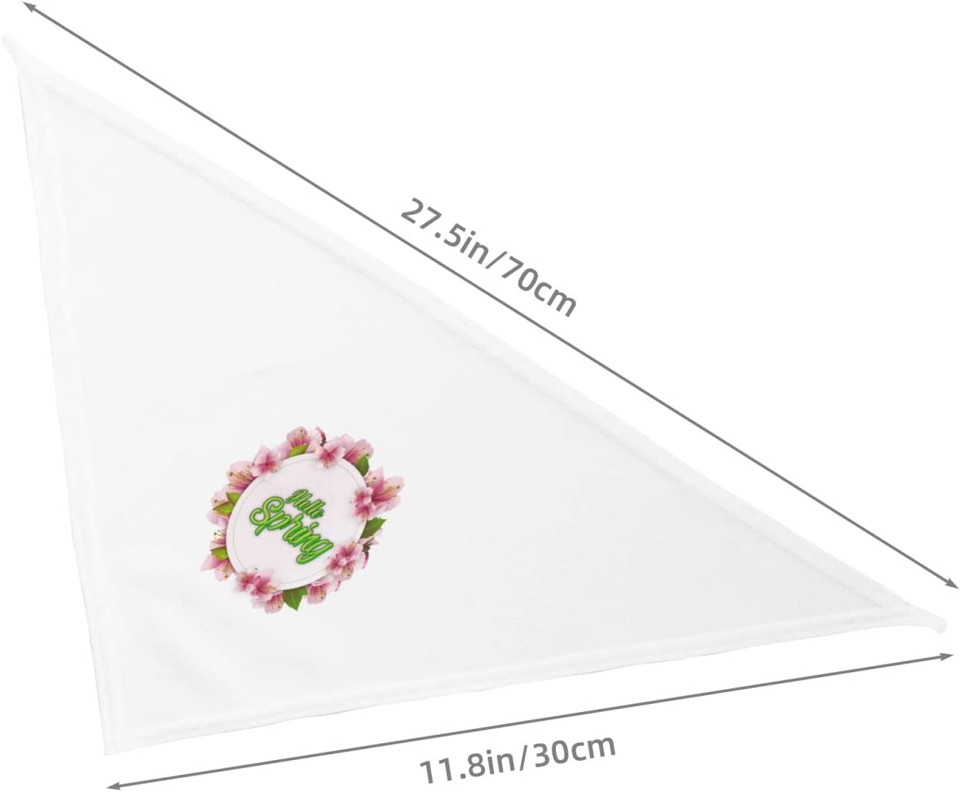 Hello Spring Floral Pet Dog and Cat Decorative Triangle Scarf,Dog Bandana,Breathable and Stain Resistant. Animals & Pet Supplies > Pet Supplies > Dog Supplies > Dog Apparel ZALTAS   