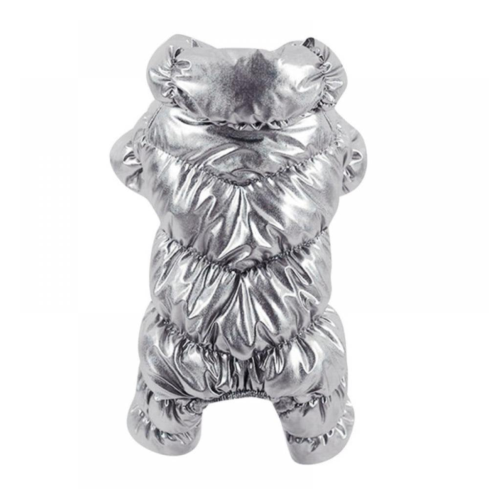 JANDEL Winter Puppy Dog Coats for Small Dogs,Cute Warm Fleece Padded Pet Clothes Apparel Clothing for Chihuahua Poodles French Bulldog Pomeranian Animals & Pet Supplies > Pet Supplies > Dog Supplies > Dog Apparel JANDEL XL Silver 