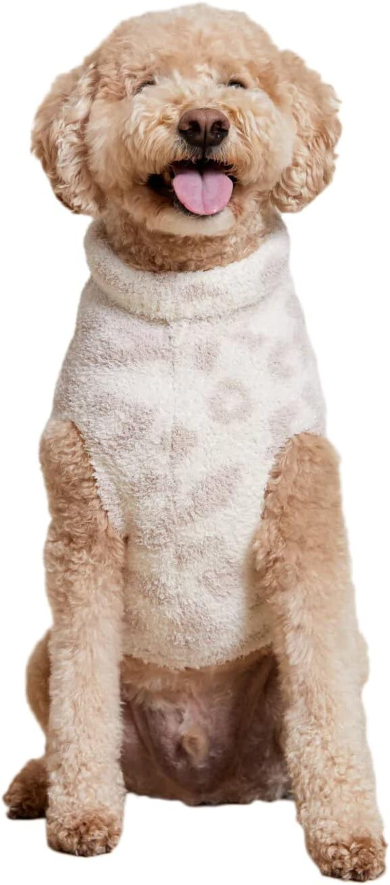 Barefoot Dreams Cozychic® Barefoot in the Wild Pet Sweater, Cream-Stone, Medium Animals & Pet Supplies > Pet Supplies > Dog Supplies > Dog Apparel BAREFOOT DREAMS   