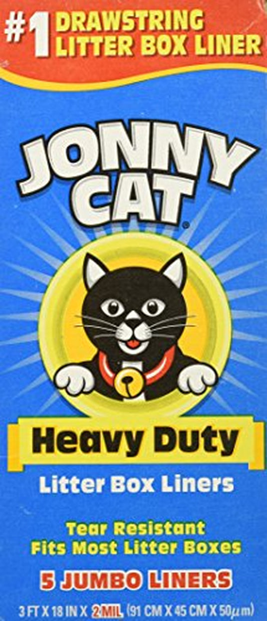JONNY CAT Cat Litter Box Liners 5Per Box - 2 Pack (Total 10 Liners)