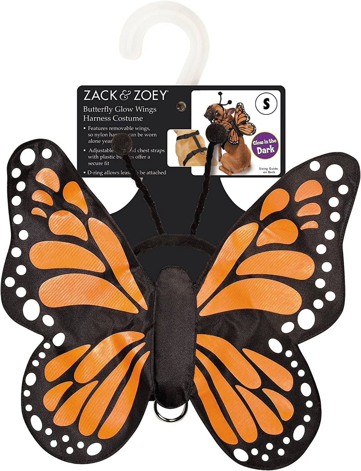 Zack & Zoey Butterfly Glow Harness Costume for Dogs, X-Large Animals & Pet Supplies > Pet Supplies > Dog Supplies > Dog Apparel PetEdge Dealer Services   