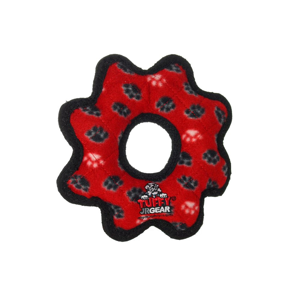 Tuffy Jr Gear Ring Red Paw Durable Dog Toy Animals & Pet Supplies > Pet Supplies > Dog Supplies > Dog Toys VIP Products   