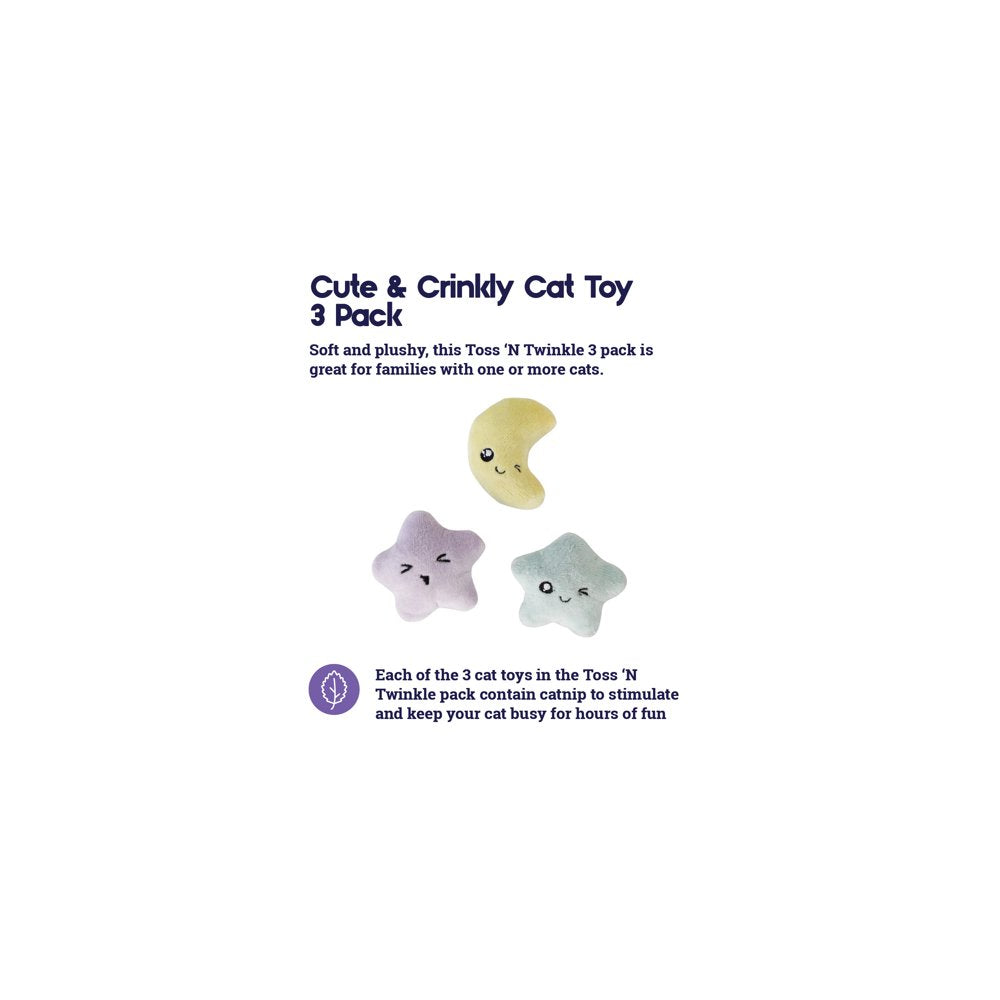 Petstages Toss 'N Twinkle Catnip Cat Toys, 3 Pack, Multi, One-Size Animals & Pet Supplies > Pet Supplies > Cat Supplies > Cat Toys Petstages   