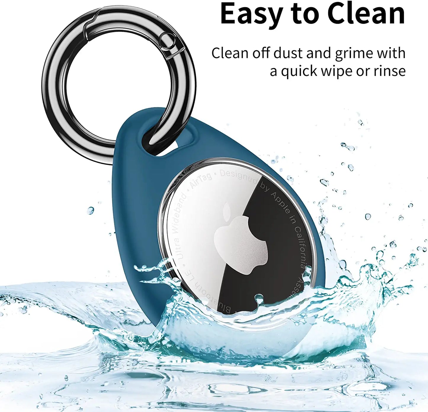 Unbreakcable 4-Pack Airtag Case with Keychain [Lock Design][Lightweight][ Scratch Protection], Secure Holder Protective Case for Keys, Bags, Luggage, and Pet Collar (Brown&Blue) Electronics > GPS Accessories > GPS Cases UNBREAKcable   