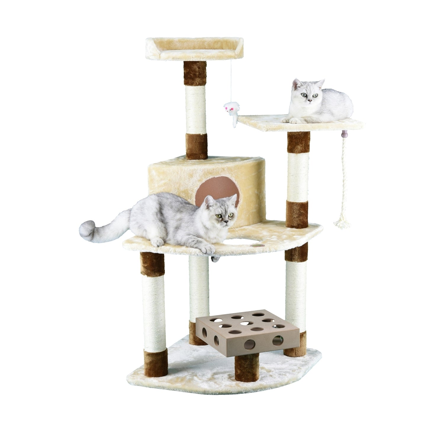 Go Pet Club SF056 IQ Busy Box Cat Tree House Toy Condo Pet Furniture&#44; 32 W X 25 L X 48 H In. Animals & Pet Supplies > Pet Supplies > Cat Supplies > Cat Furniture Go Pet Club   