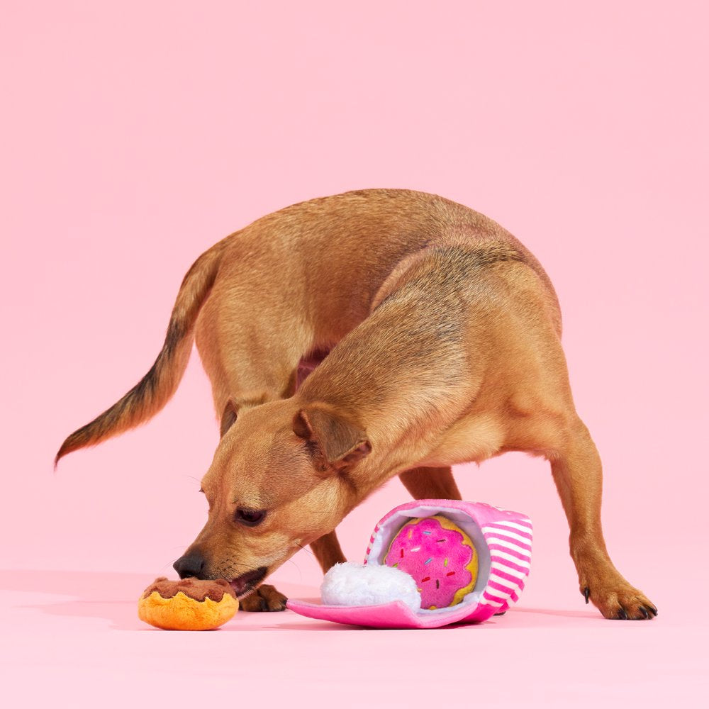 BARK Barker'S Dozen Donuts Dog Toy - Features Multi-Part 4 in 1 Toy, Xs to Small Dogs Animals & Pet Supplies > Pet Supplies > Dog Supplies > Dog Toys BARK   