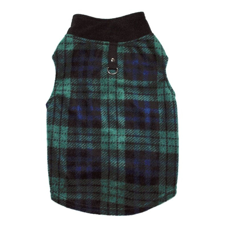 Pet Dog Polar Fleece Vest, Autumn Winter Pet Plaid Jacket Dog Coat Cold Weather Clothes Apparels for Small Medium Large Dogs,Green,M Animals & Pet Supplies > Pet Supplies > Dog Supplies > Dog Apparel OCHINE XS Green 
