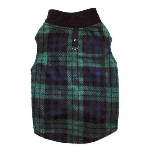 Pet Dog Polar Fleece Vest, Autumn Winter Pet Plaid Jacket Dog Coat Cold Weather Clothes Apparels for Small Medium Large Dogs,Green,M Animals & Pet Supplies > Pet Supplies > Dog Supplies > Dog Apparel OCHINE XS Green 