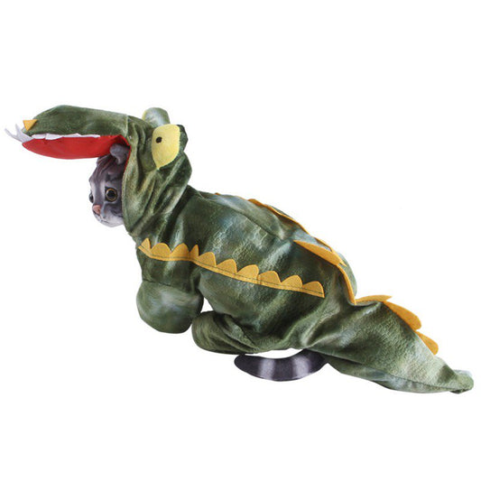Funny Dog Crocodile Costumes, Pet Halloween Alligator Cosplay Dress, Adorable Cat Apparel Animal Warm Outfits Clothes Animals & Pet Supplies > Pet Supplies > Cat Supplies > Cat Apparel Praeter XL  