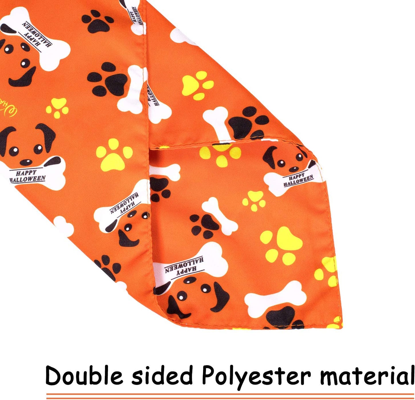 Whaline 5 Pack Halloween Dog Bandanas, Triangle Pet Scarfs Washable Pet Neckerchief Dog Bibs, Pumpkin, Ghost, Candy Corn and Bones Pet Bandanas Animals & Pet Supplies > Pet Supplies > Dog Supplies > Dog Apparel Whaline   