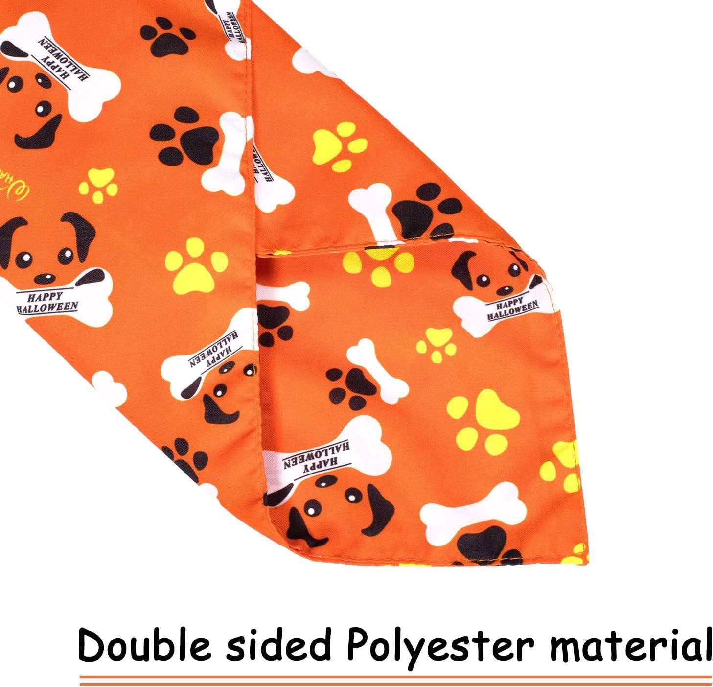 Whaline 5 Pack Halloween Dog Bandanas, Triangle Pet Scarfs Washable Pet Neckerchief Dog Bibs, Pumpkin, Ghost, Candy Corn and Bones Pet Bandanas Animals & Pet Supplies > Pet Supplies > Dog Supplies > Dog Apparel Whaline   