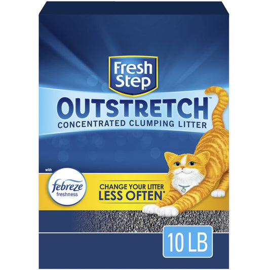 Fresh Step Outstretch Long Lasting Concentrated Clumping Cat Litter with Febreze Freshness, 10 Lbs
