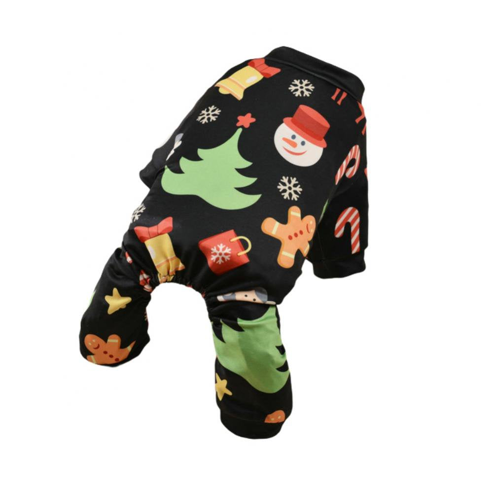 Christmas Dog Pajamas Pet Clothes Costume Xmas Apparel Jumpsuit Puppy Christmas Pajamas for Pet Holiday Decorations Animals & Pet Supplies > Pet Supplies > Dog Supplies > Dog Apparel Xinhuaya M A 
