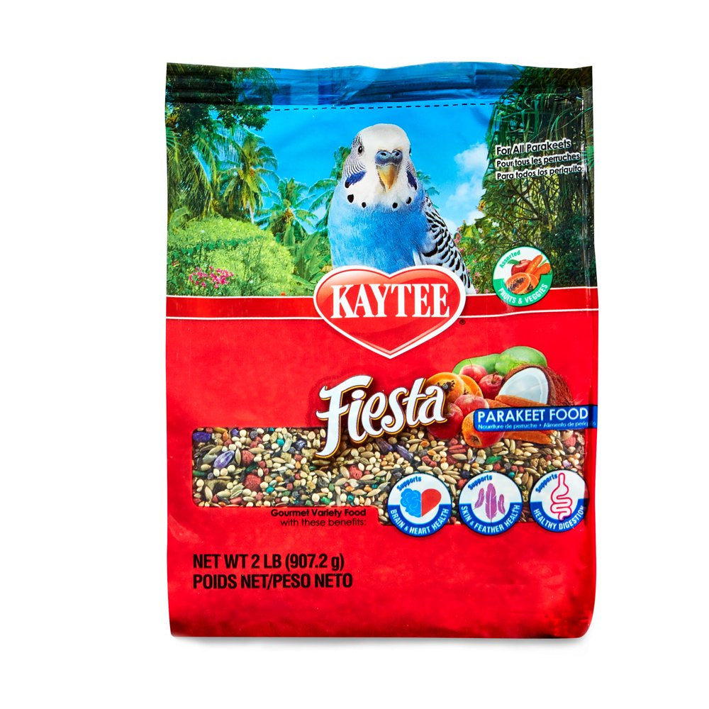 Kaytee Fiesta Parakeet Pet Bird Food, 2 Lb Animals & Pet Supplies > Pet Supplies > Bird Supplies > Bird Food Central Garden and Pet   