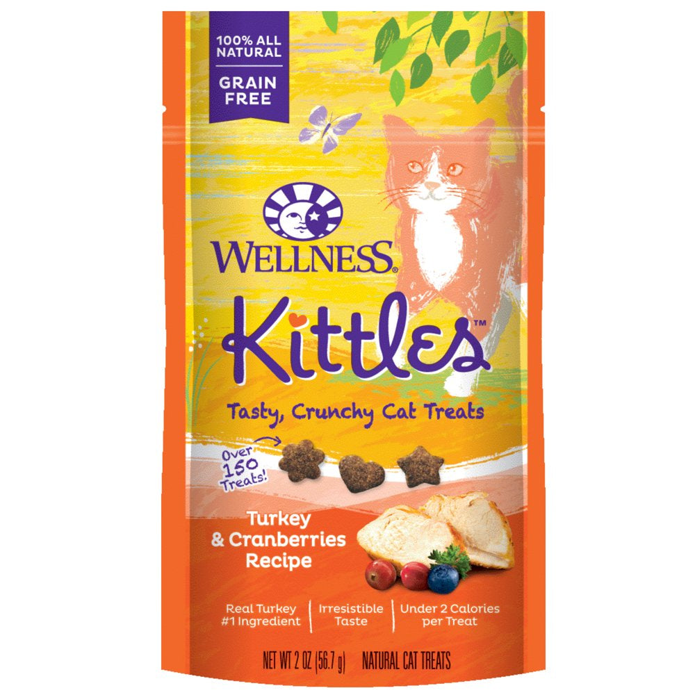 Wellness Kittles Crunchy Natural Grain Free Cat Treats, 2-Ounce Bag Animals & Pet Supplies > Pet Supplies > Cat Supplies > Cat Treats Wellness Pet Food Turkey  