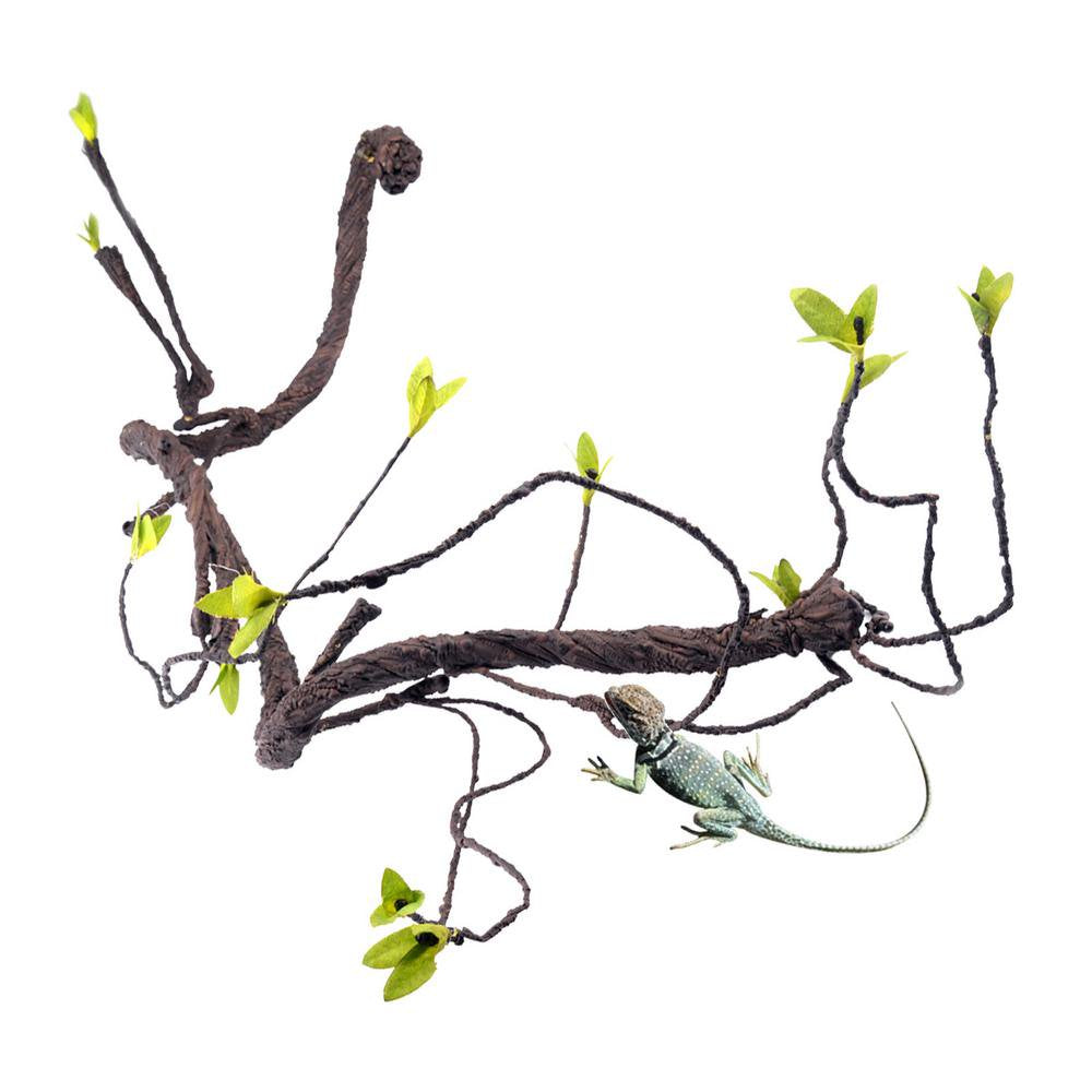 Fovolat Reptile Climbing Vines Plastics Jungle Vines Branches Pet Tank Habitat Terrarium Decor for Geckos Hermit Crabs Snakes and More Reptile Perched Competent Animals & Pet Supplies > Pet Supplies > Small Animal Supplies > Small Animal Habitat Accessories Fovolat Type B  