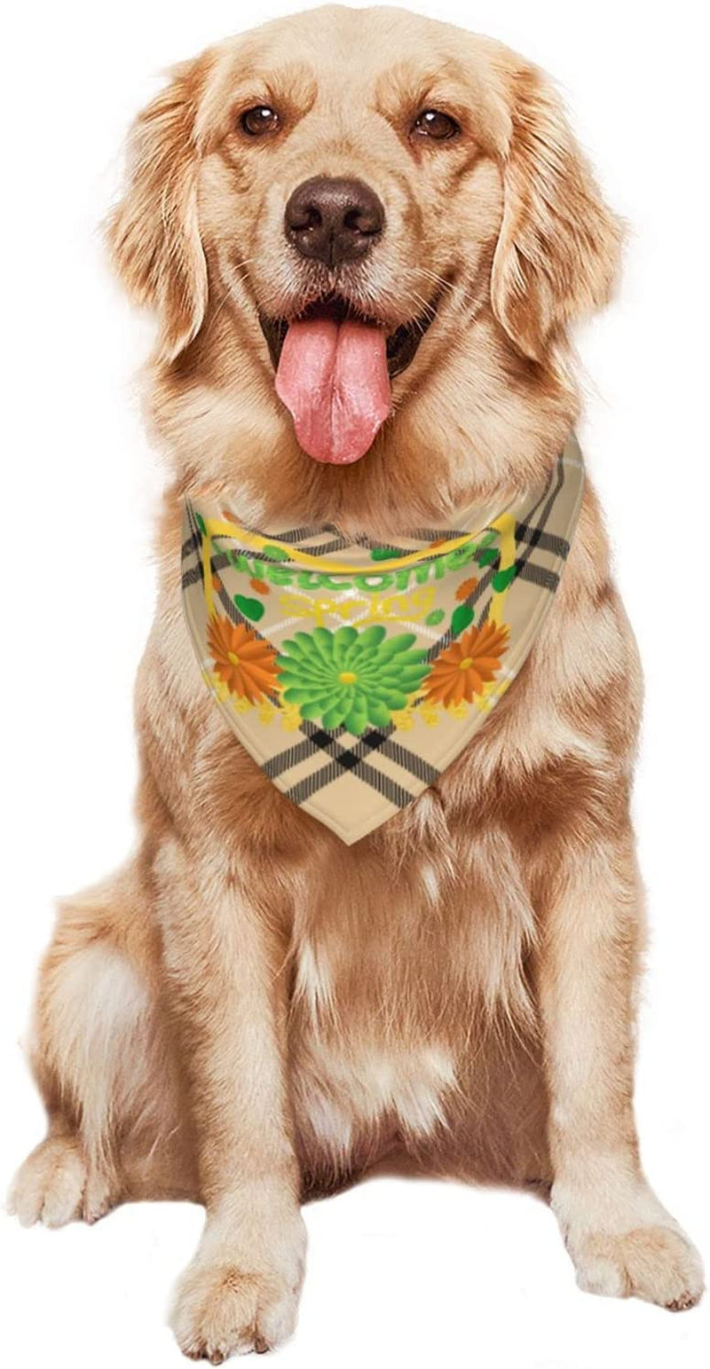 Welcome Spring Beautyful Moment Pet Dog and Cat Decorative Triangle Scarf,Dog Bandana,Breathable and Stain Resistant. Animals & Pet Supplies > Pet Supplies > Dog Supplies > Dog Apparel ZALTAS   