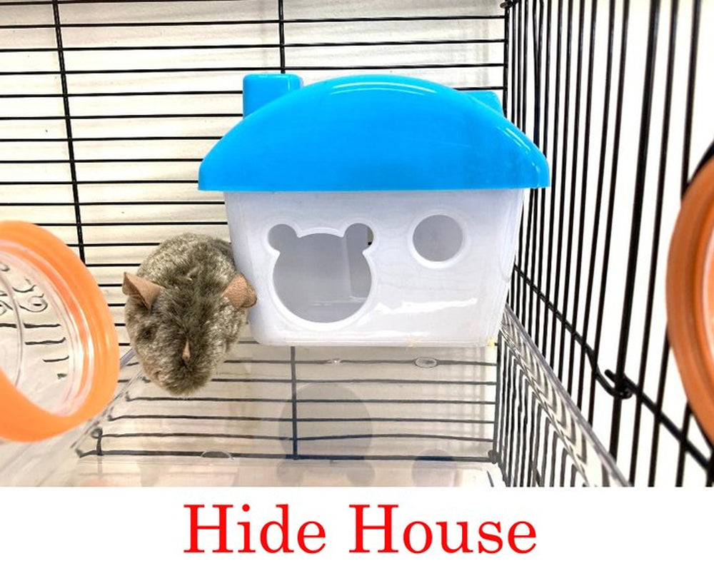 Mcage Large 5-Story Acrylic Clear Hamster Palace with Top Story Play Zone Mouse Habitat Home Small Animal Critter Cage Set of Accessories Crossover Tube Tunnel Rodent Gerbil Mice Animals & Pet Supplies > Pet Supplies > Small Animal Supplies > Small Animal Habitats & Cages Mcage   