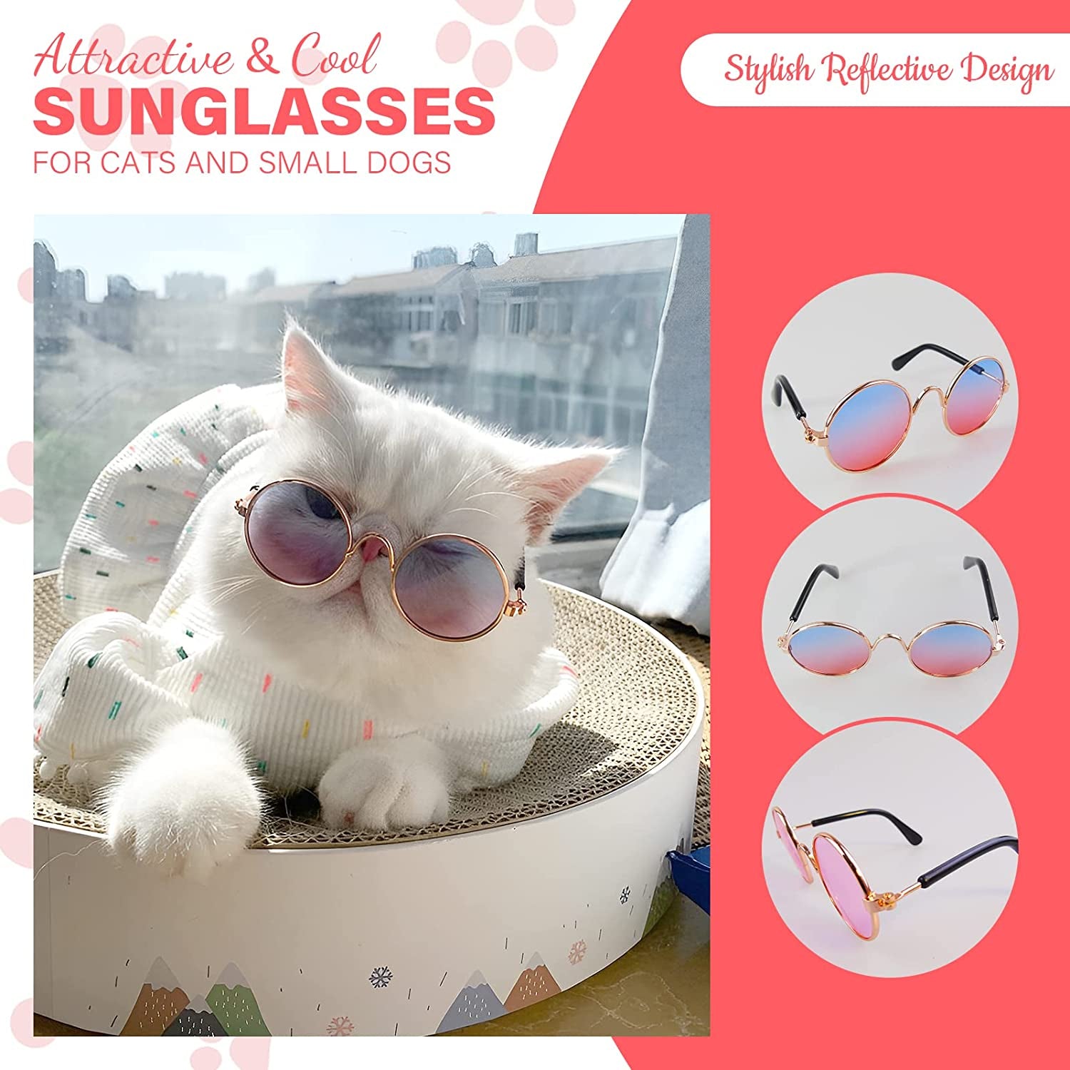 12 Pieces Cat Sunglasses Dog Sunglasses Doll Sunglasses Dog Goggles round Metal Dog Sunglasses Small Breed Classic Retro Cat Costume Sunglasses Photo Props Eye Glasses Funny Sunglasses Animals & Pet Supplies > Pet Supplies > Dog Supplies > Dog Apparel PETDCHEB   