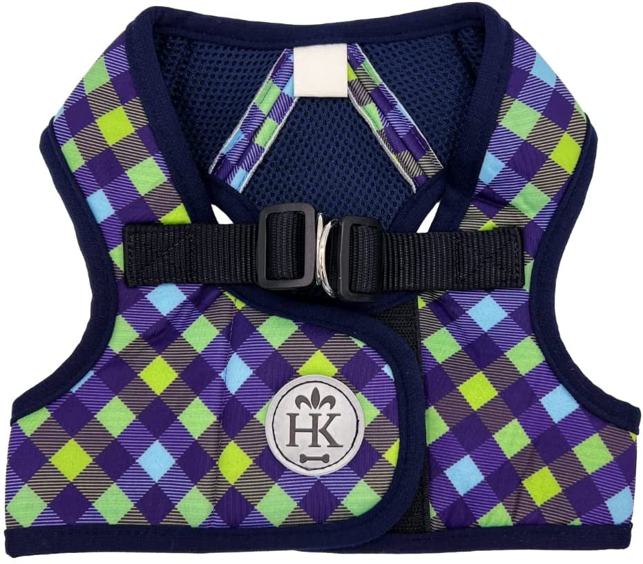 H&K Hudson Harness | Red (Extra-Small) | Easy Control Step-In Mesh Vest Harness for Dogs with Reflective Strips for Safety | Walking, Training Harness for Dogs Animals & Pet Supplies > Pet Supplies > Dog Supplies > Dog Apparel Huxley & Kent Blue/Green Check Medium 