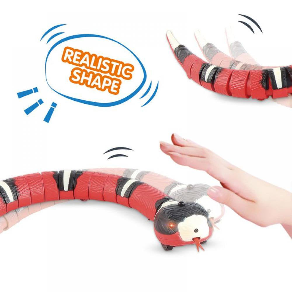 Electric Snake Cat Toys,Daxin USB Realistic Simulation Smart Sensing Snake Cat Interactive Toys Halloween Prank Props Animals & Pet Supplies > Pet Supplies > Cat Supplies > Cat Toys ZukVape   