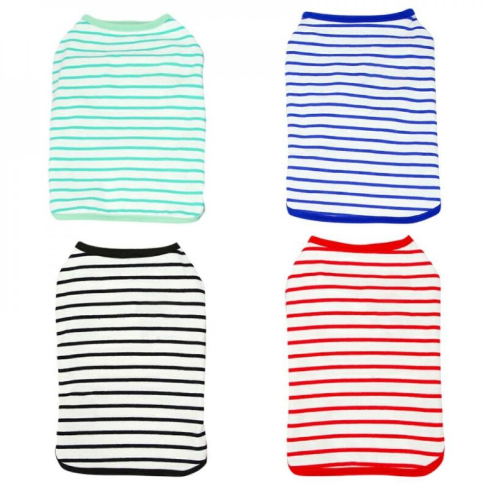 Popvcly 4 Pieces Dog T-Shirt Pet Vest Summer Breathable Pet Apparel Colorful Puppy Sweatshirt Dog Clothes for Small Medium Dogs C S Animals & Pet Supplies > Pet Supplies > Dog Supplies > Dog Apparel 719724024 M B 