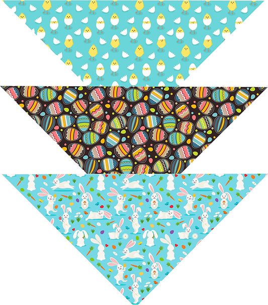 Native Pup Easter Dog Bandana| 3-Pack| Spring Scarf Set Eggs, Bunnies, Chicks (Easter, Large) Animals & Pet Supplies > Pet Supplies > Dog Supplies > Dog Apparel Native Pup Easter Pack 1 Large (Pack of 3) 