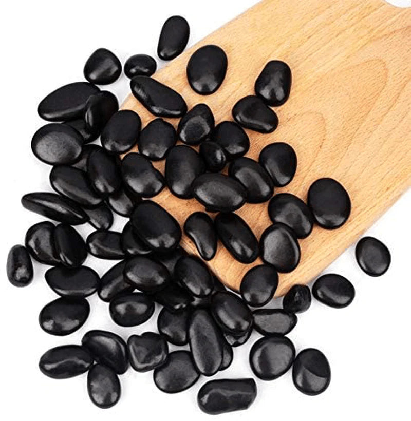 CFKJ 18 Pounds Black Pebbles Aquarium Gravel River Rock, Natural Polished Decorative Gravel,Garden Ornamental Pebbles Rocks,Black Decorative Stones,Black Pebbles, Decor Gravel for Landscaping (Black) Animals & Pet Supplies > Pet Supplies > Fish Supplies > Aquarium Decor CFKJ   