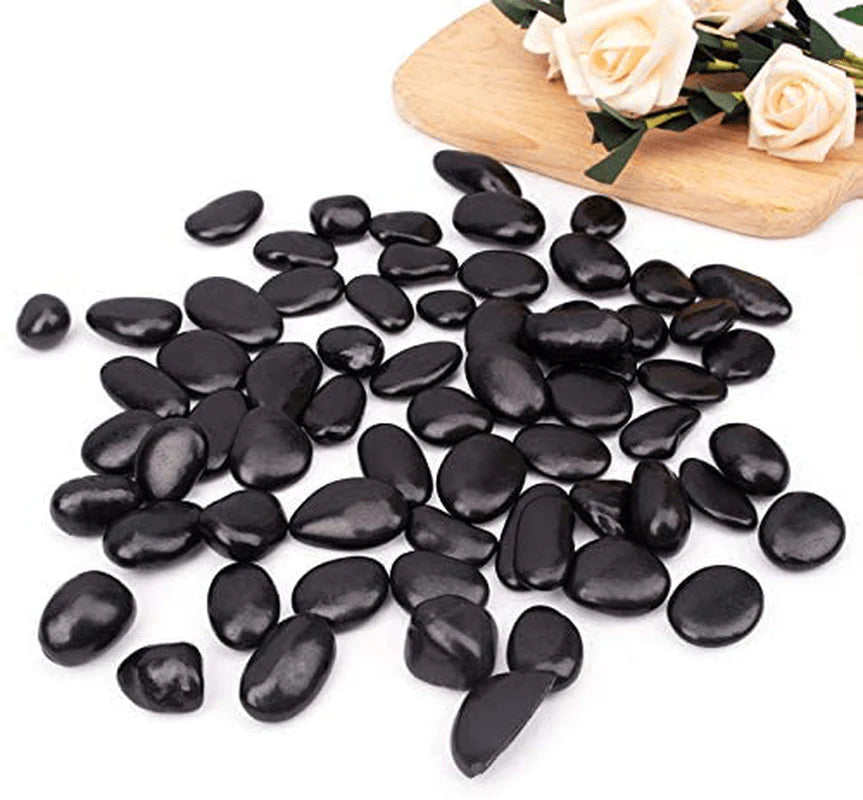 CFKJ 18 Pounds Black Pebbles Aquarium Gravel River Rock, Natural Polished Decorative Gravel,Garden Ornamental Pebbles Rocks,Black Decorative Stones,Black Pebbles, Decor Gravel for Landscaping (Black) Animals & Pet Supplies > Pet Supplies > Fish Supplies > Aquarium Decor CFKJ   