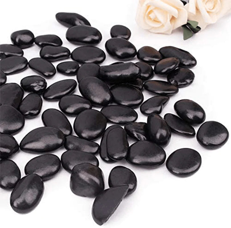 CFKJ 18 Pounds Black Pebbles Aquarium Gravel River Rock, Natural Polished Decorative Gravel,Garden Ornamental Pebbles Rocks,Black Decorative Stones,Black Pebbles, Decor Gravel for Landscaping (Black) Animals & Pet Supplies > Pet Supplies > Fish Supplies > Aquarium Decor CFKJ   