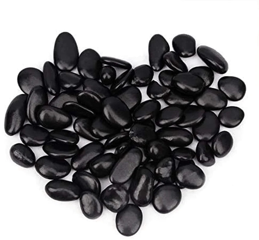 CFKJ 18 Pounds Black Pebbles Aquarium Gravel River Rock, Natural Polished Decorative Gravel,Garden Ornamental Pebbles Rocks,Black Decorative Stones,Black Pebbles, Decor Gravel for Landscaping (Black) Animals & Pet Supplies > Pet Supplies > Fish Supplies > Aquarium Decor CFKJ   