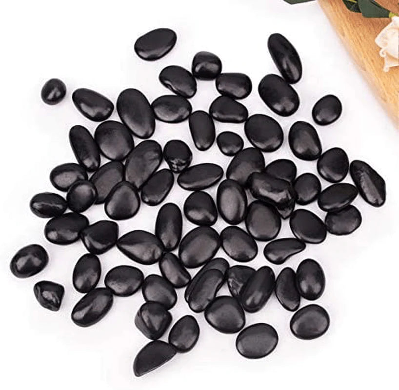 CFKJ 18 Pounds Black Pebbles Aquarium Gravel River Rock, Natural Polished Decorative Gravel,Garden Ornamental Pebbles Rocks,Black Decorative Stones,Black Pebbles, Decor Gravel for Landscaping (Black) Animals & Pet Supplies > Pet Supplies > Fish Supplies > Aquarium Decor CFKJ   