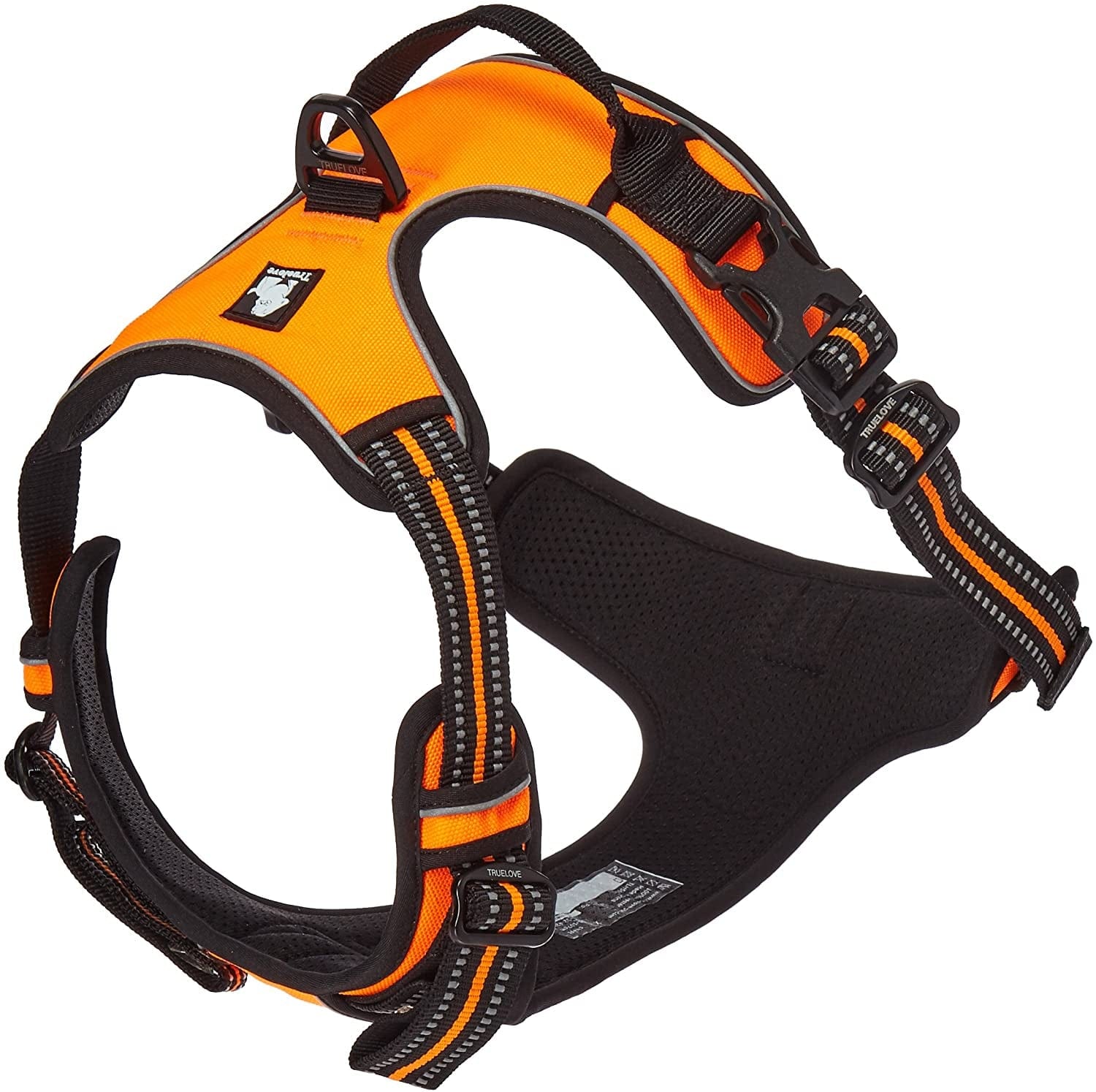 Chai'S Choice - Premium Outdoor Adventure Dog Harness - 3M Reflective Vest with Two Leash Clips, Matching Leash and Collar Available (Purple Small) Animals & Pet Supplies > Pet Supplies > Dog Supplies > Dog Apparel Truelove Pet Products Orange X-Large 