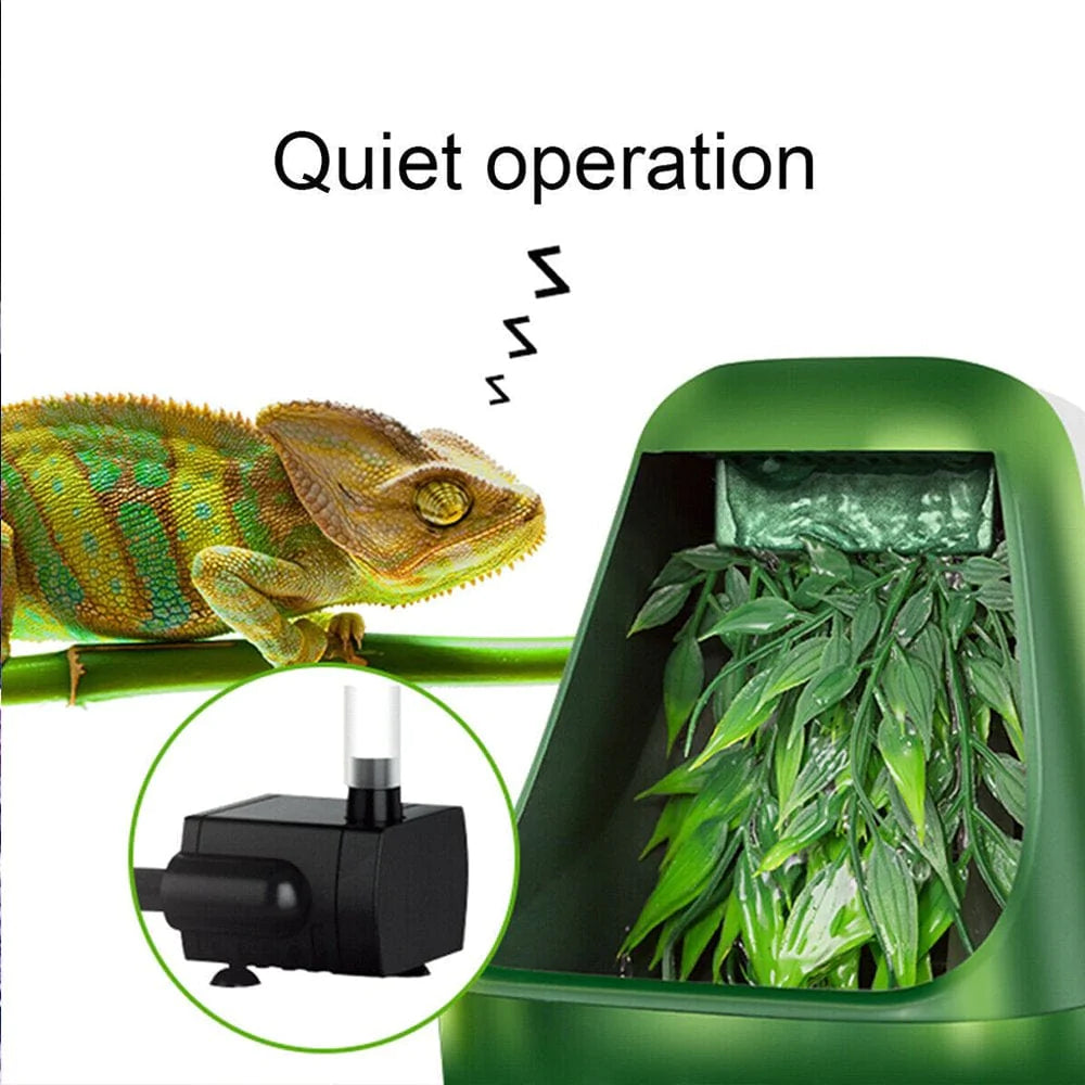 CHAOMA Reptile Lizard Drinking Water Fountain Automatic Water Bowl Feeder Food Distributor for Amphibian Habitat Animals & Pet Supplies > Pet Supplies > Reptile & Amphibian Supplies > Reptile & Amphibian Food Chaoma   