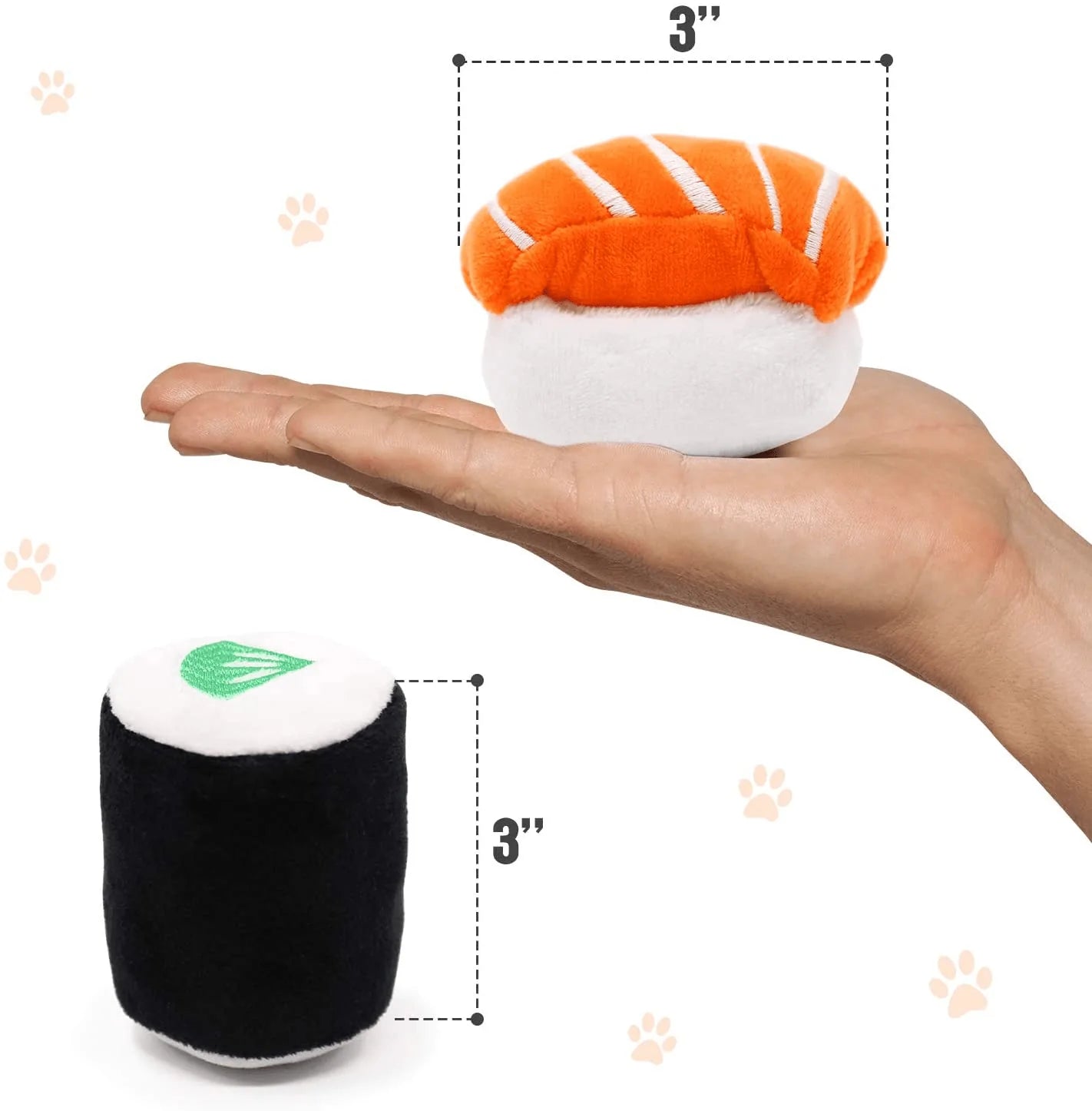 Ciyvolyeen 6 Pack Sushi Cat Toys with Catnip Sushi Roll Pillow Kitten Chew Bite Supplies Boredom Relief Fluffy Kitty Teeth Cleaning Chewing Cat Lovers Interactive Plush Gift Animals & Pet Supplies > Pet Supplies > Cat Supplies > Cat Toys CiyvoLyeen   