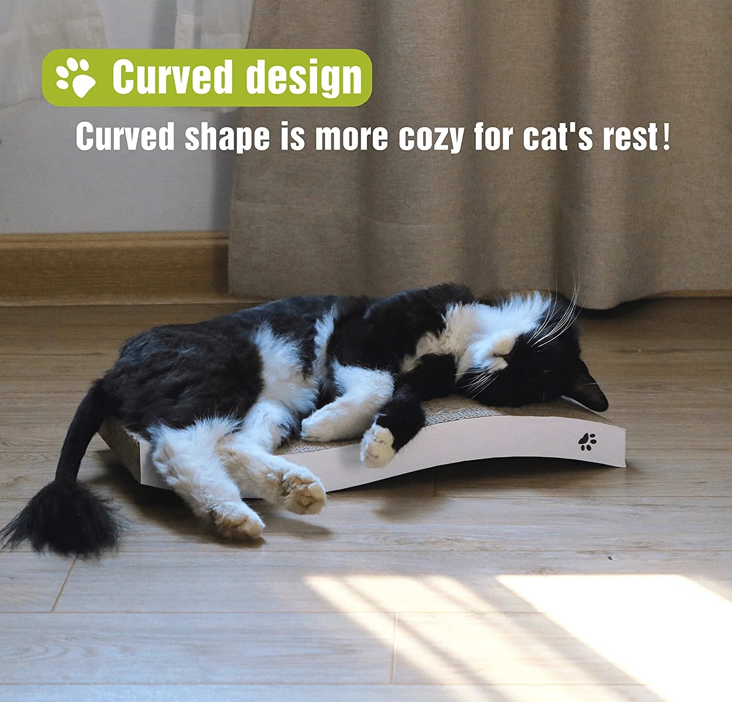 Coching Cat Scratcher Cardboard Cat Scratch Pad with Premium Scratch Textures Design Durable Cat Scratching Pad Reversible Animals & Pet Supplies > Pet Supplies > Cat Supplies > Cat Furniture Coching   