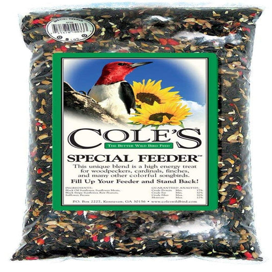 "Cole'S SF05 Special Feeder Bird Seed, 5-Pound, Special Feedertm Has All of the Good Stuff. This Unique Mix Is a High-Energy Treat for Many Birds. by Coles Wild Bird Products"