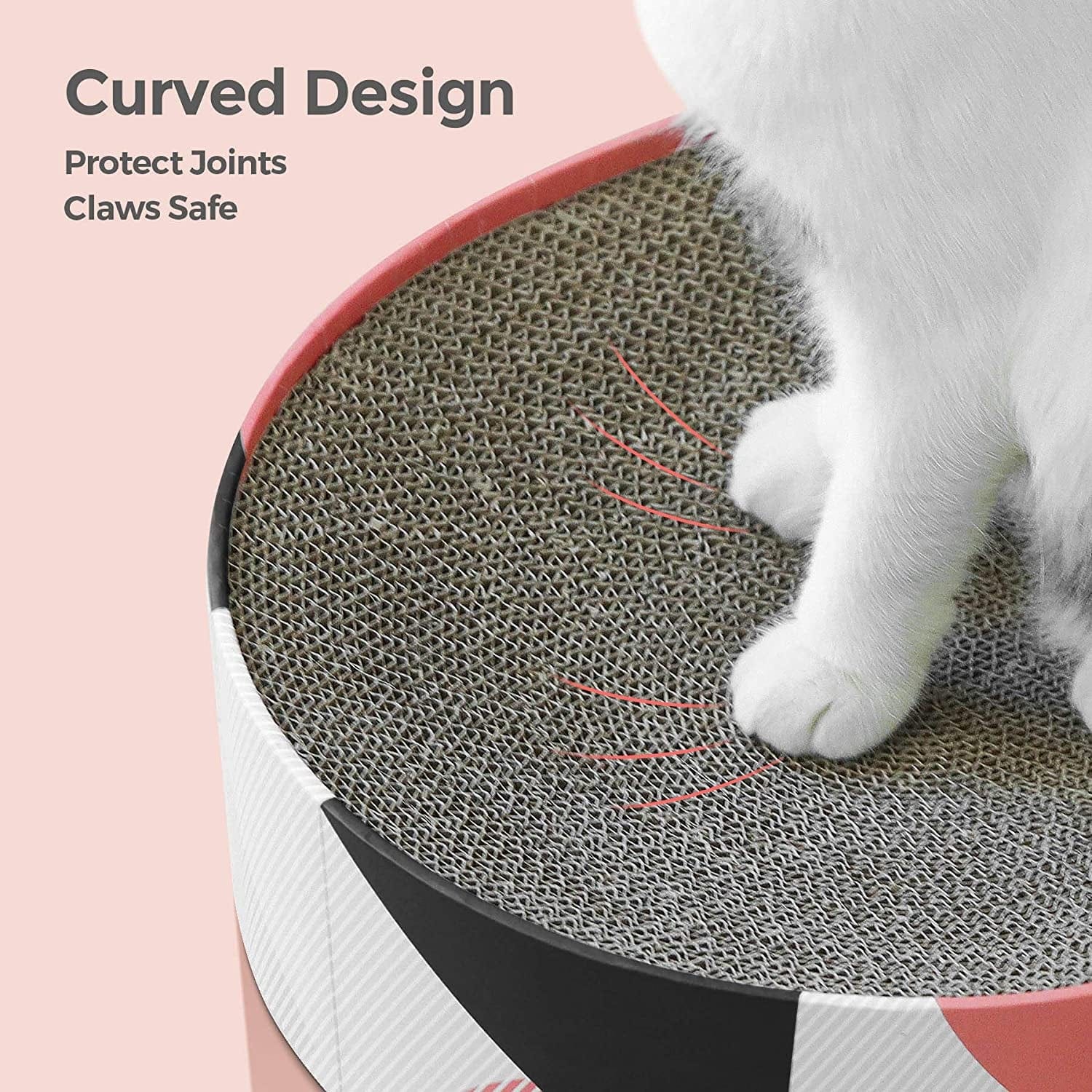 Comsaf Cat Scratcher Cardboard, Cat Bed, Lounge Bed for Cats, Corrugated Scratch Padfor Furniture Protection