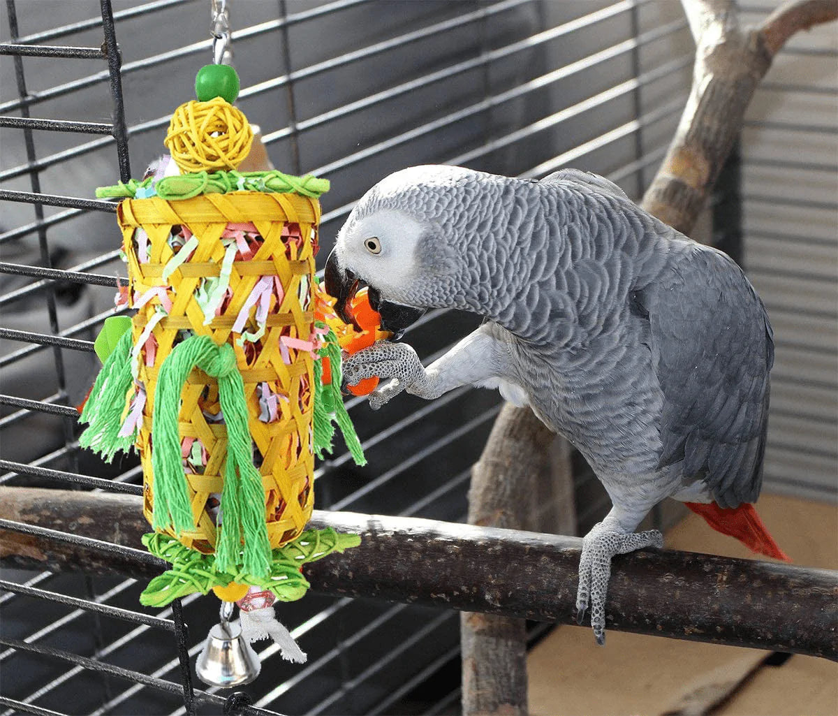 Cooshou 3Pcs Bird Parrot Shredder Toys Handmade Bamboo Parrot Conures Chewing Toy with Rattan Five-Pointed Stars Small Bird Hanging Swing Foraging Toy for Cockatiels Budgie Parroket Animals & Pet Supplies > Pet Supplies > Bird Supplies > Bird Toys CooShou   