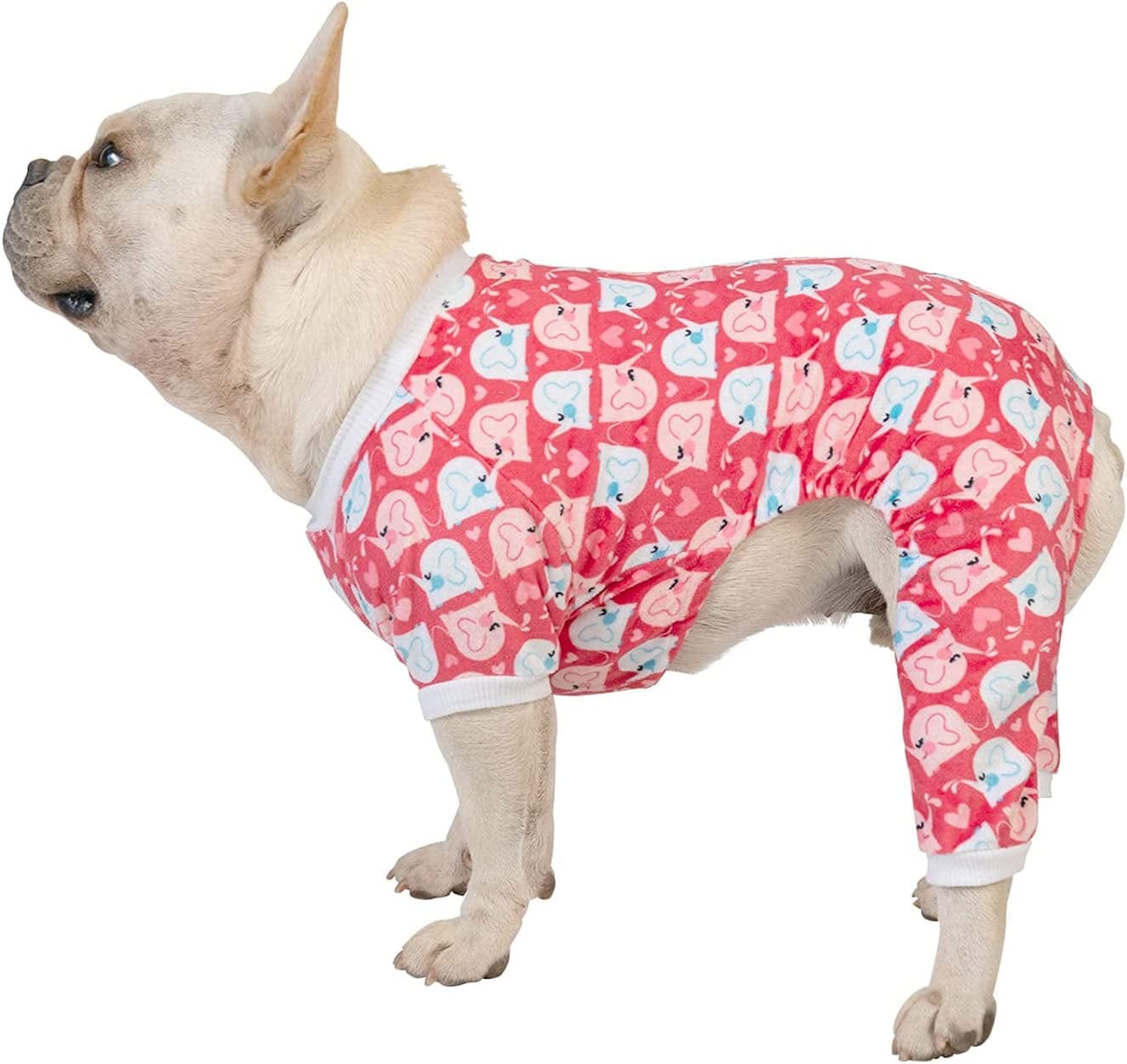 Cutebone Pink Pig Dog Pajamas Cute Cat Clothes Pet Pjs Onesie