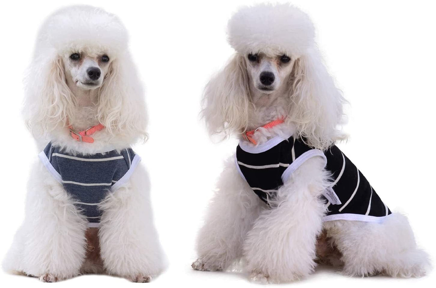 Cutebone St. Patrick'S and Easter Day Dog Shirts 2-Pack Soft Pet Clothes Breathable Summer Vest for Small Puppy and Stretchy Cat Apparel 2BX12XS Animals & Pet Supplies > Pet Supplies > Dog Supplies > Dog Apparel CuteBone Striped 3(Pack of 2) XX-Large 