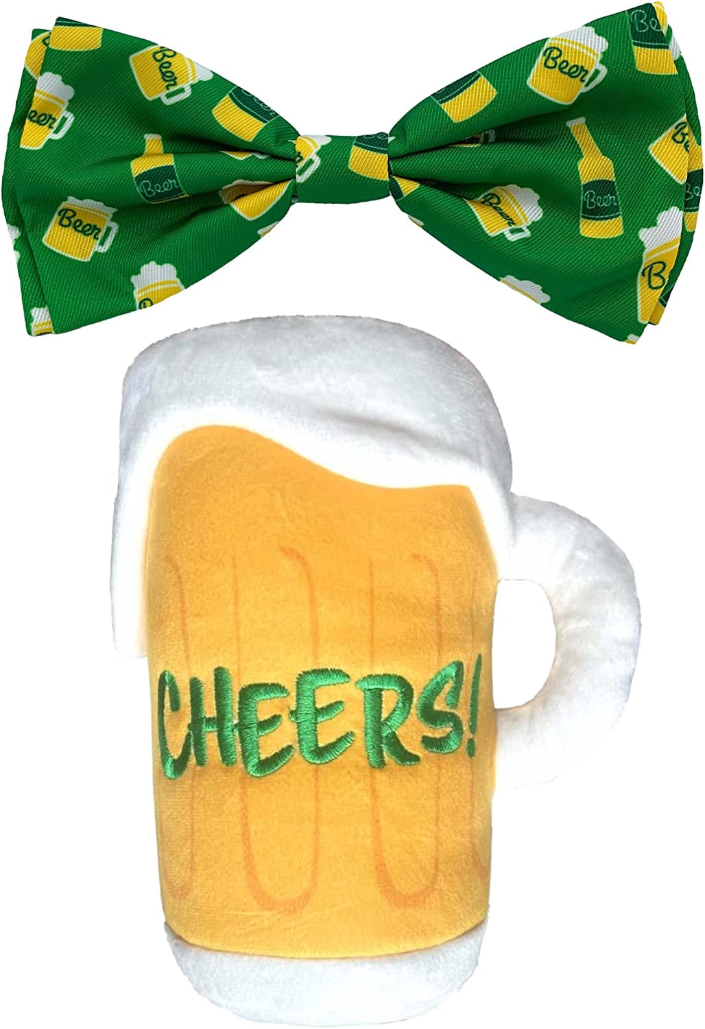 Lulubelles Huxley & Kent St. Patrick'S Day Dog Bundle | Extra-Large | Cheers & Irish Suds Bow Tie | Dog Toy and Collar Attachment Holiday Bundle Animals & Pet Supplies > Pet Supplies > Dog Supplies > Dog Apparel Lulubelles   