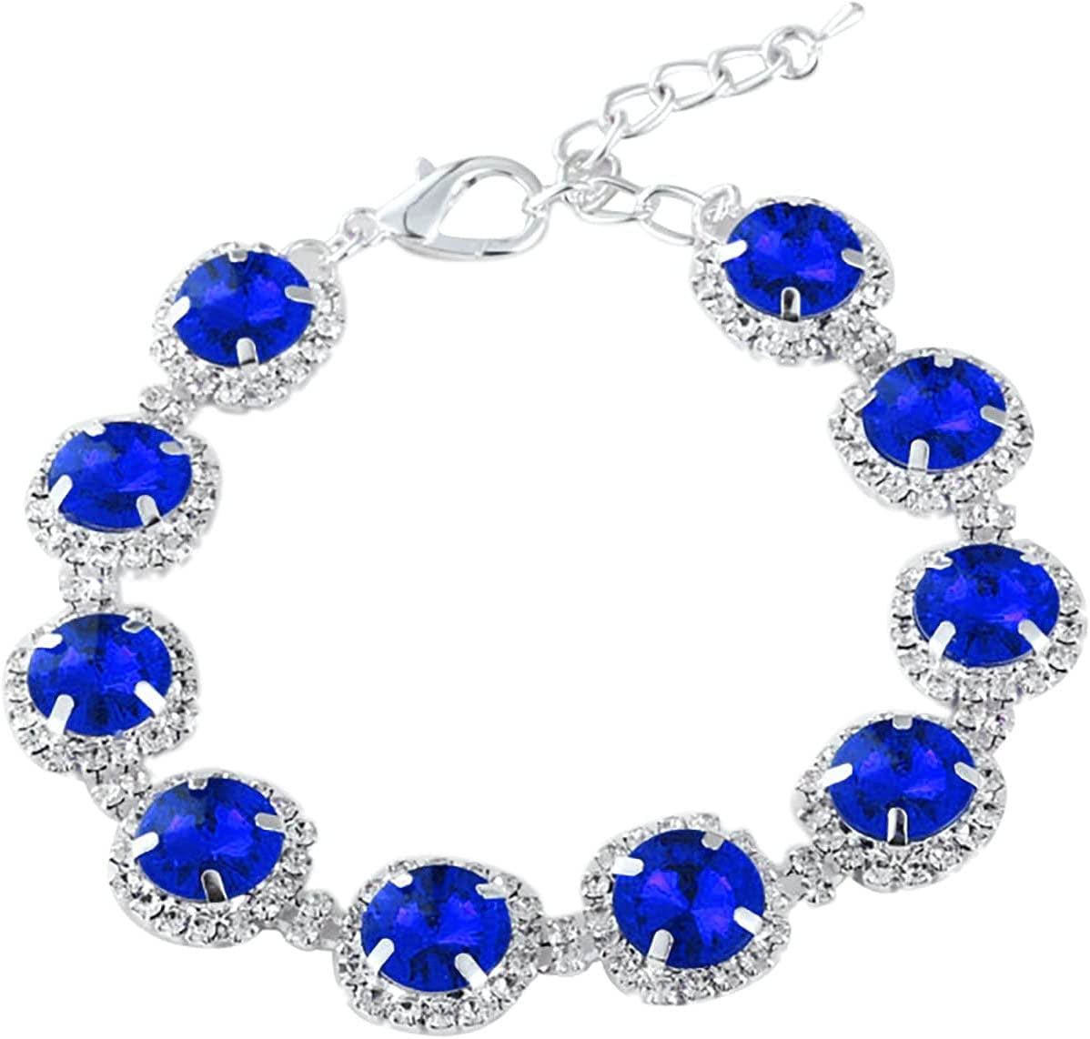 Collars Chocker Fashion Dog Shaped Fancy Pet Shining Rhinestone Pet Necklace Small Dog Collar Animals & Pet Supplies > Pet Supplies > Dog Supplies > Dog Apparel Generic Blue Large 