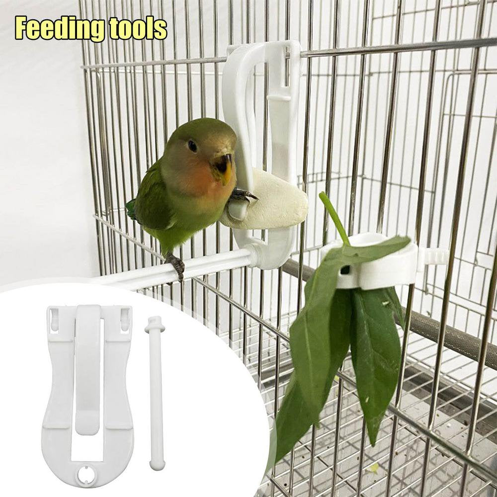 IMSHIE Bird Food Holder Clip for Cage Feeding Tool Fruit Vegetable Cuttlefish Bone Treats Clamp for Parrot Parakeet Budgie Canary Cockatiel Conure Plastics Small Birds Cage Accessories Feeder Masterly Animals & Pet Supplies > Pet Supplies > Bird Supplies > Bird Cage Accessories IMSHIE   