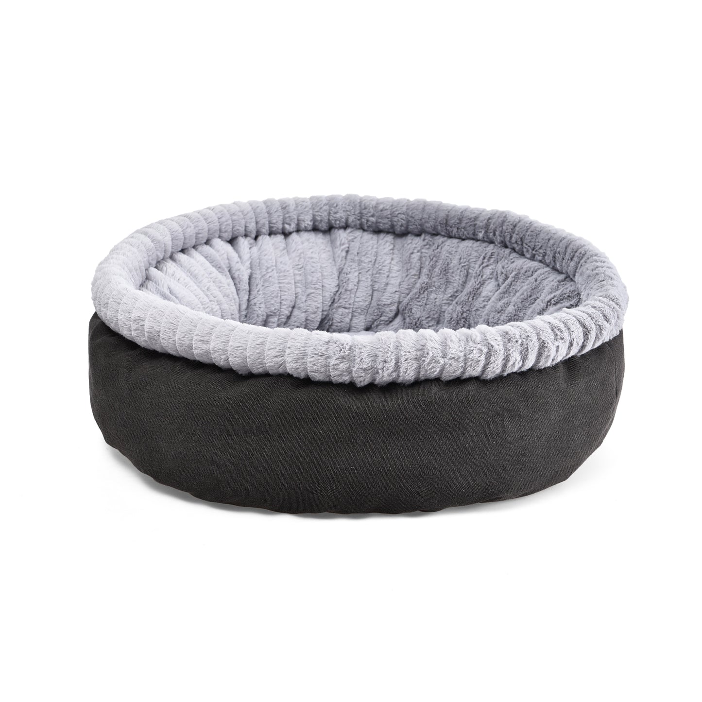 Cat Craft Large Grey Deluxe Super Soft Cat Bed (18" round Deluxe Bolster Bed)