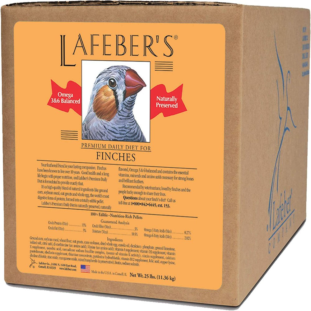 Lafeber Premium Daily Diet Pellets Pet Bird Food, Made with Non-Gmo and Human-Grade Ingredients, for Finches, 5 Lb Animals & Pet Supplies > Pet Supplies > Bird Supplies > Bird Food Lafeber Company Classic 25 lbs 