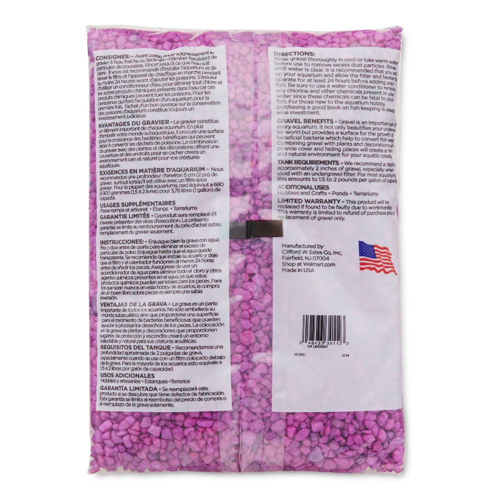 Aqua Culture Aquarium Gravel, Neon Lavender, 5 Lb. Animals & Pet Supplies > Pet Supplies > Fish Supplies > Aquarium Gravel & Substrates Wal-Mart Stores, Inc.   