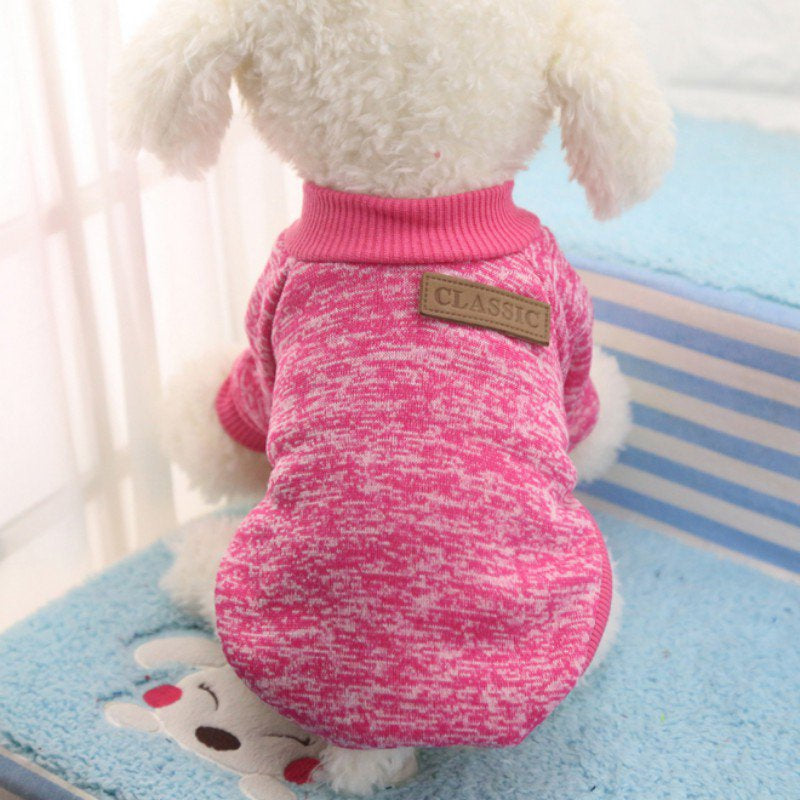 Pet Dog Sweater Summer Clothes Classic Puppy Outfit Coat Apparel Animals & Pet Supplies > Pet Supplies > Dog Supplies > Dog Apparel Bencolle XS Rose Red 