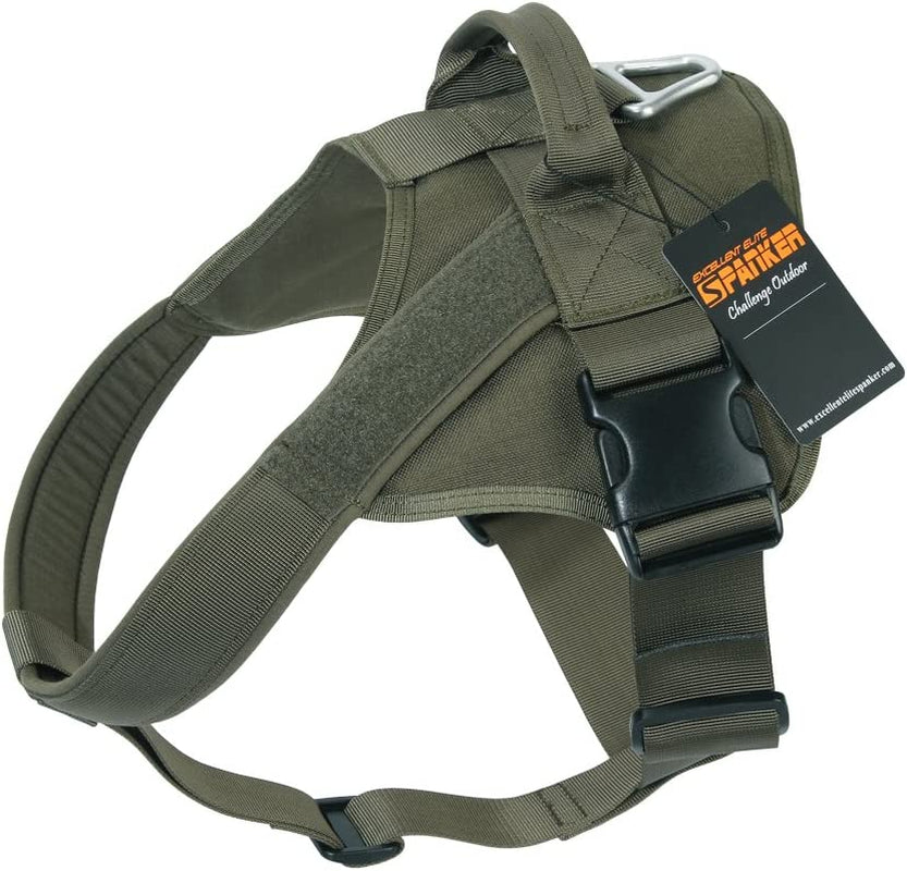 EXCELLENT ELITE SPANKER Tactical Dog Harness Patrol K9 Harness Service Dog Vest Military Dog Vest Working Dog Vest with Handle(Black-L) Animals & Pet Supplies > Pet Supplies > Dog Supplies > Dog Apparel EXCELLENT ELITE SPANKER Ranger Green XS 